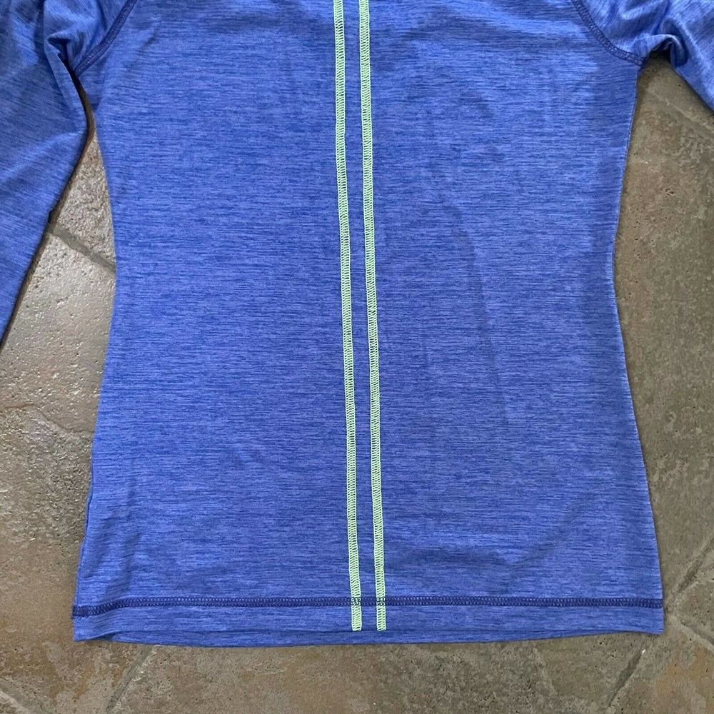 Zella Women's Heather Blue Long Sleeve With Thumbholes Activewear Shirt Size S - Picture 8 of 12